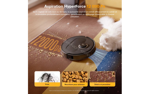 ROBOROCK Qrevo S5V Noir - Aspiration HyperForce