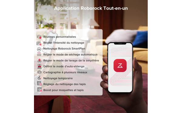 ROBOROCK Qrevo S5V Noir - Application pour smartphones ou tablettes