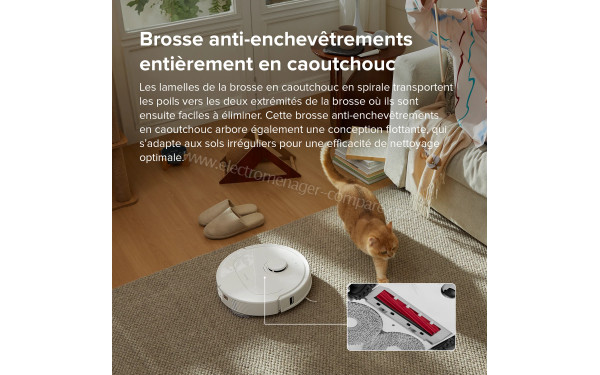 ROBOROCK Qrevo S Blanc - Brosse anti-enchev&ecirc;trement