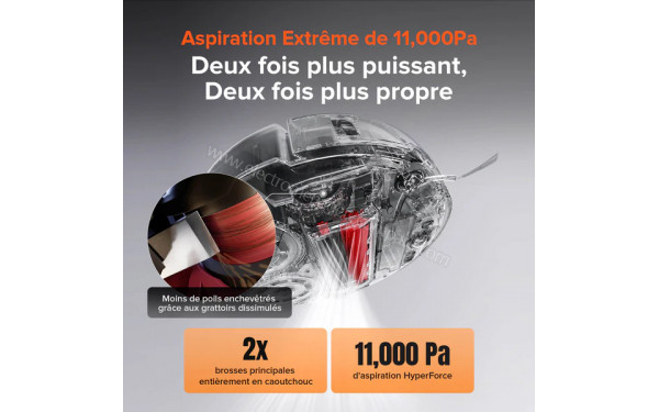 ROBOROCK Qrevo Slim Noir - Puissance d'aspiration