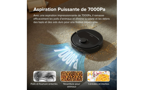 ROBOROCK Qrevo S Noir - Aspiration puissante