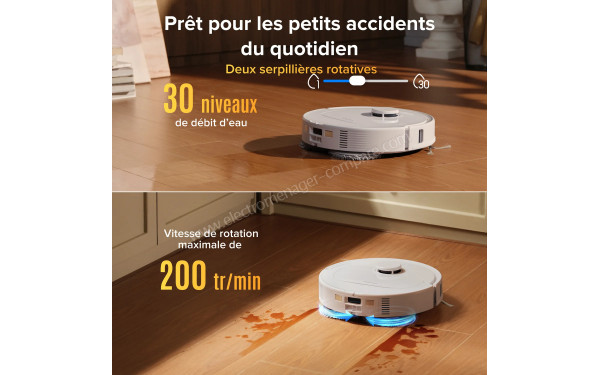ROBOROCK Qrevo S Pro Blanc - Serpilli&egrave;res rotatives
