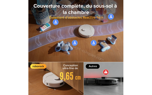 ROBOROCK Qrevo S Pro Set Blanc - Evitement d'obstacles Reactive Tech