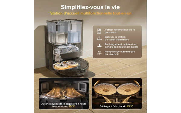 ROBOROCK Qrevo S Pro Set Noir - Station d'accueil multifonctionnelle tout-en-un