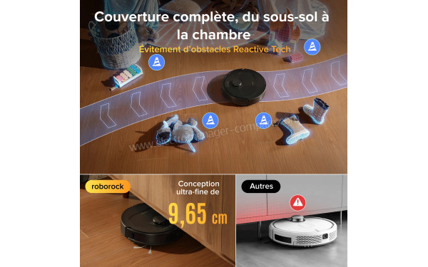 ROBOROCK Qrevo S Pro Set Noir - Evitement d'obstacles Reactive Tech
