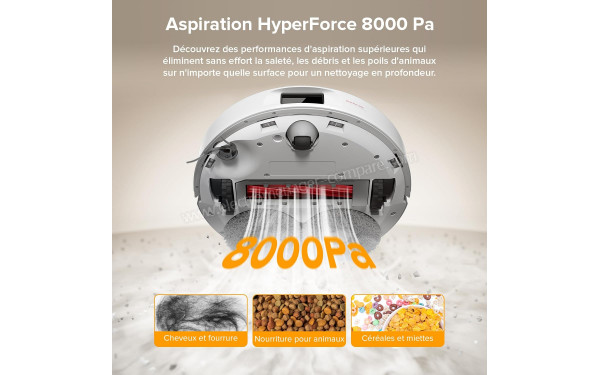 ROBOROCK QV 35A Blanc - Aspiration HyperForce