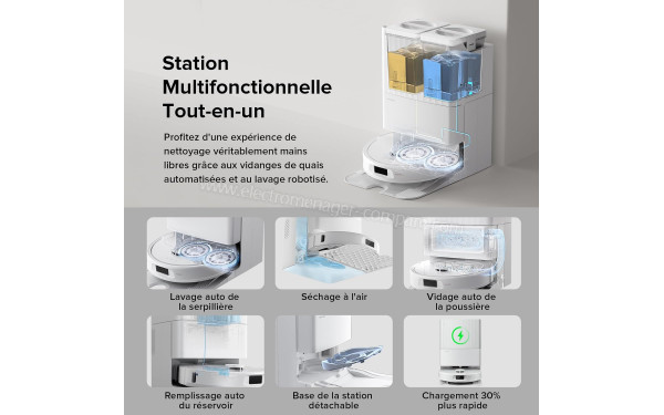 ROBOROCK QV 35A Blanc - Station multifonction tout-en-un