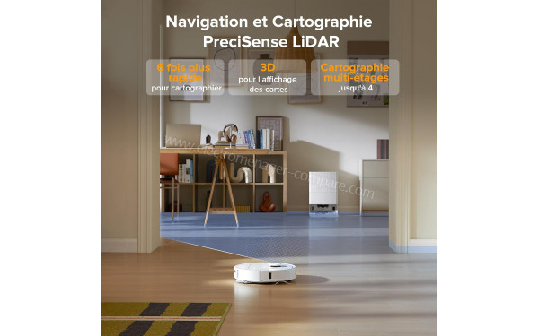 ROBOROCK QV 35A Blanc - Navigation et cartographie PreciSense LIDAR
