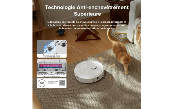 ROBOROCK QV 35A Blanc - Technologie anti-enchev&ecirc;trement sup&eacute;rieure