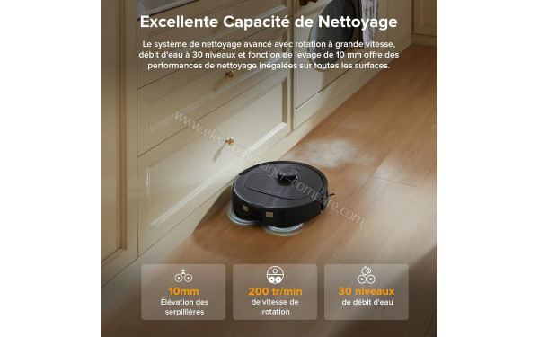 ROBOROCK QV 35A Noir - Excellente capacit&eacute; de nettoyage