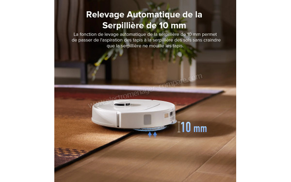 ROBOROCK QV 35S Blanc - Relevage automatique de la serpilli&egrave;re
