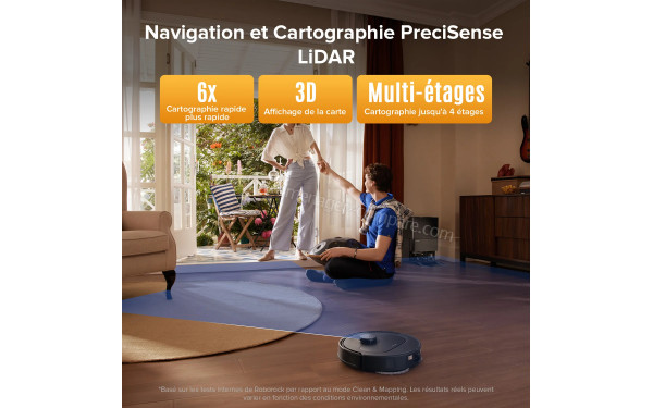 ROBOROCK QV 35S Noir - Navigation et cartographie PreciSense LIDAR