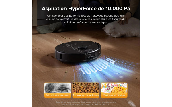 ROBOROCK QV 35S Noir - Aspiration HyperForce