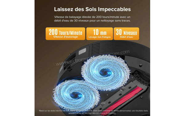 ROBOROCK QV 35S Noir - Vue du dessous