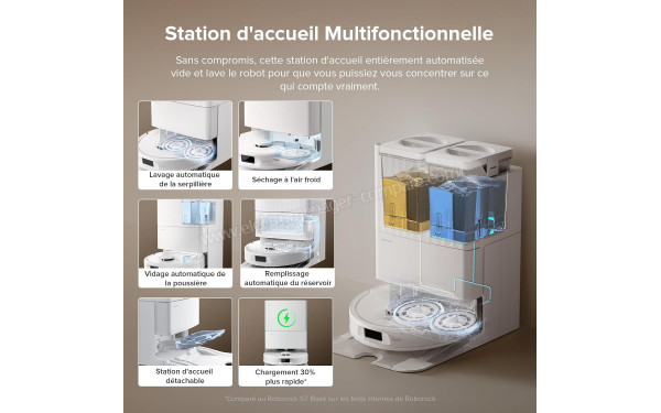 ROBOROCK QV 35S Set Blanc - Station d'accueil multifonctionnelle