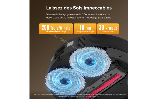 ROBOROCK QV 35S Set Noir - Vue du dessous