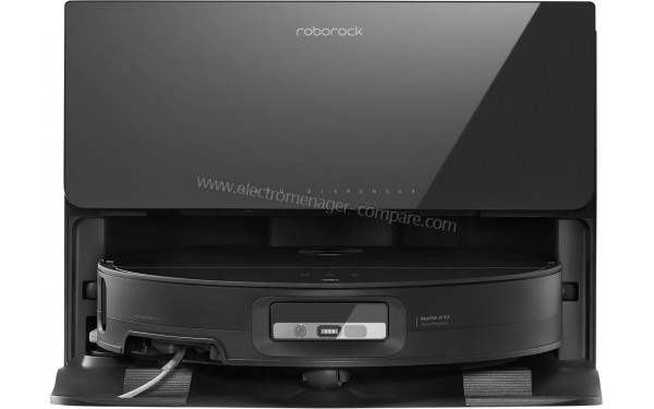 ROBOROCK Saros 10 R&D system Black - Vue de face (cr&eacute;dit : Boulanger)