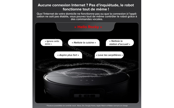 ROBOROCK Saros 10 R&D system Black - Commandes vocales (cr&eacute;dit : Boulanger)