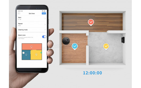 ROBOROCK S4 Max Noir - Nettoyage personnalis&eacute;