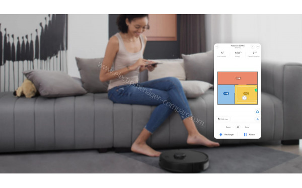ROBOROCK S5 Max Blanc - Carte virtuelle pr&eacute;cise