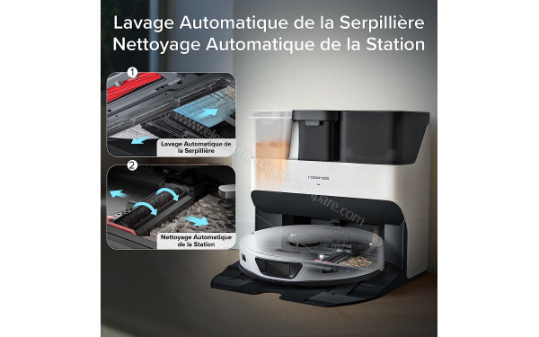 ROBOROCK S7 Max Ultra Blanc - Nettoyage automatique station et serpill&egrave;re