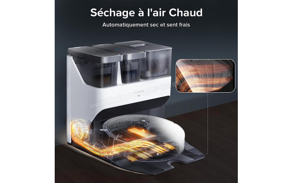 ROBOROCK S7 Max Ultra Blanc - S&eacute;chage &agrave; l'air chaud