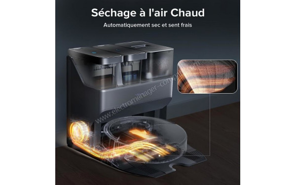 ROBOROCK S7 Max Ultra Noir - S&eacute;chage &agrave; l'air chaud