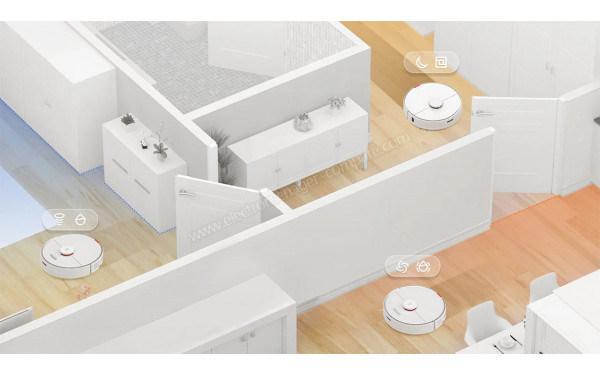 ROBOROCK S7+ Blanc - Contr&ocirc;le depuis l'application mobile