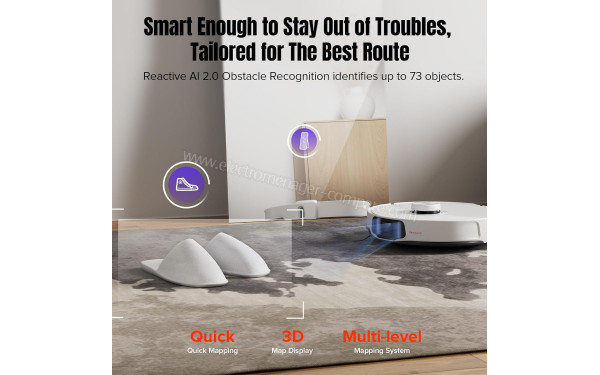 ROBOROCK S8 MaxV Ultra Blanc - D&eacute;tecteur des obstacles