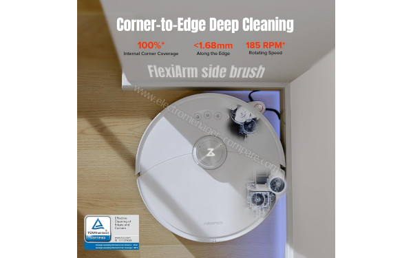 ROBOROCK S8 MaxV Ultra Blanc - Brosse lat&eacute;rale FlexiArm