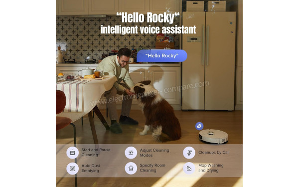 ROBOROCK S8 MaxV Ultra Blanc - Assistant vocal intelligent