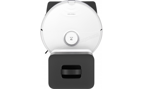 ROBOROCK S8+ Blanc - Vue du dessus sur la base de chargement (cr&eacute;dit : Boulanger)