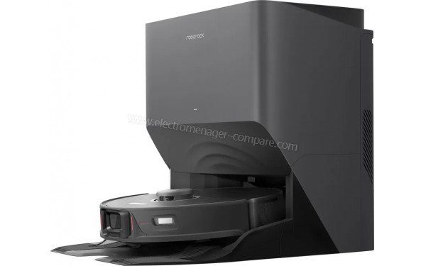 ROBOROCK S8 Pro Ultra Noir - Vue de 3/4 droite sur la base de chargement