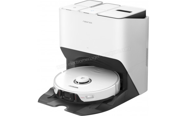 ROBOROCK S8 Pro Ultra Blanc - Vue de 3/4 droite sur la base de chargement