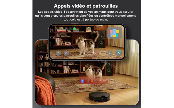 ROBOROCK Saros 10 Noir - Appels vid&eacute;o et patrouilles