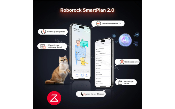 ROBOROCK Saros 10R Set Noir - Application pour smartphones ou tablettes