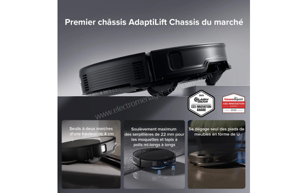 ROBOROCK Saros 10R Set Noir - Ch&acirc;ssis AdaptiLift