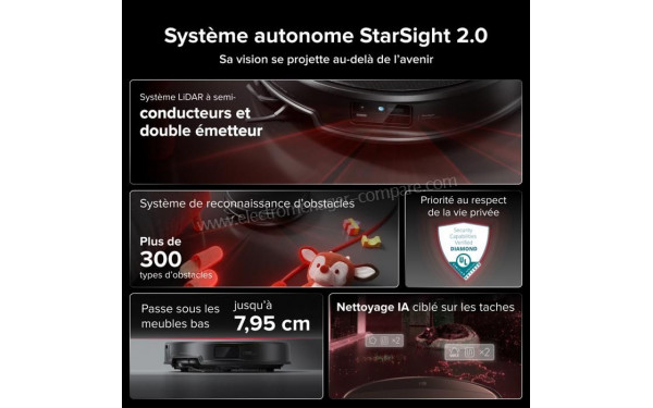ROBOROCK Saros 20 Set Black - Syst&egrave;me Autonome StarSight 2.0