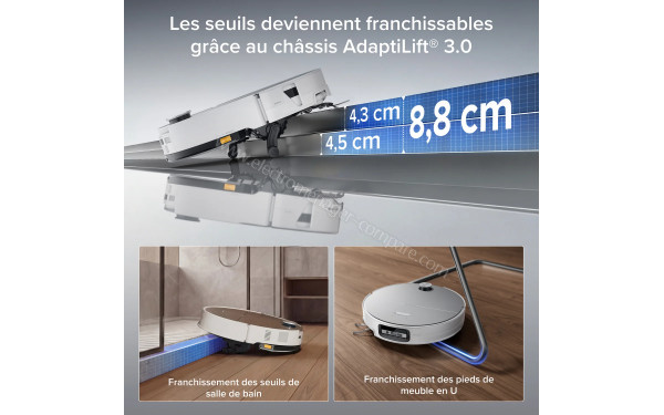 ROBOROCK Saros 20 Sonic Blanc - Ch&acirc;ssis AdaptiLift