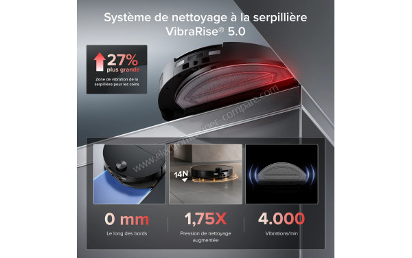 ROBOROCK Saros 20 Sonic Noir - Syst&egrave;me de nettoyage &agrave; la serpilli&egrave;re VibraRise 5.0