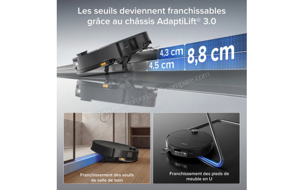 ROBOROCK Saros 20 Sonic Noir - Ch&acirc;ssis AdaptiLift