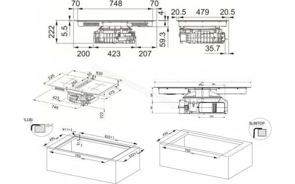 ROBLIN Venti Rec 83 - Dimensions