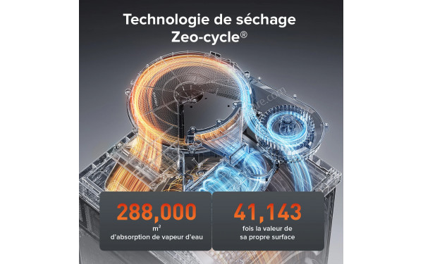 ROBOROCK Zeo Lite Gris - Technologie de s&eacute;chage Zeo-cycle