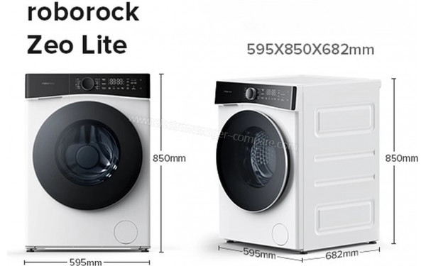 ROBOROCK Zeo Lite Blanc - Dimensions