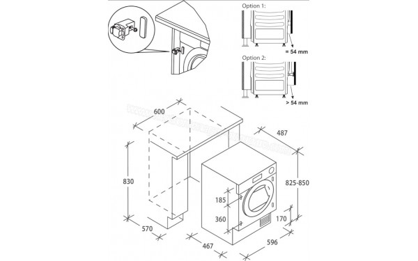 ROSIERES OBDS495TWMCE/47 - Dimensions