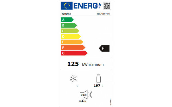 ROSIERES RBLP 220 NF/N - &Eacute;tiquette &eacute;nergie v2