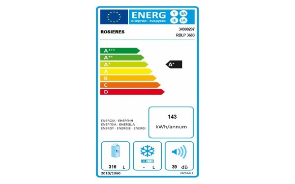 ROSIERES RBLP3683/3 - &Eacute;tiquette &eacute;nergie
