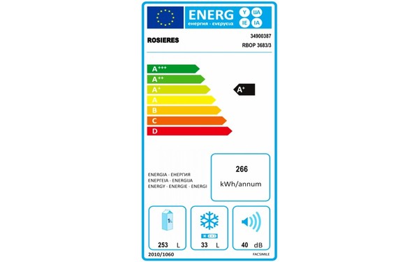 ROSIERES RBOP3683/3 - &Eacute;tiquette &eacute;nergie