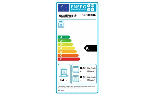 ROSIERES RBP60RBX - &Eacute;tiquette &eacute;nergie