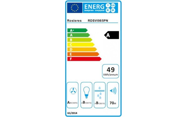 ROSIERES RDSVI 985 PN - &Eacute;tiquette &eacute;nergie